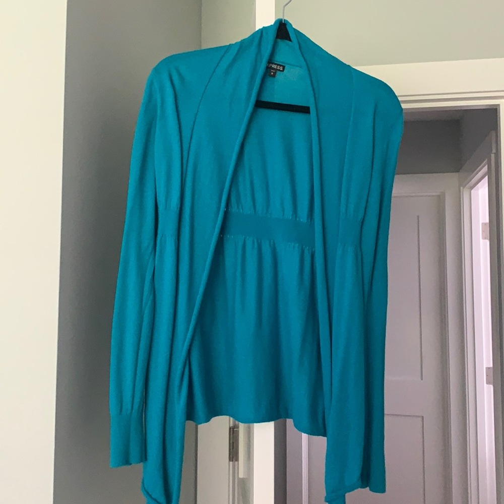Blue cardigan